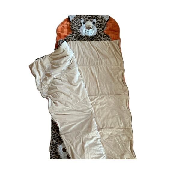 Cozy Leopard Sleep Sack, Soft Full Size Kids Sleeping Bag, EUC - Picture 3 of 7